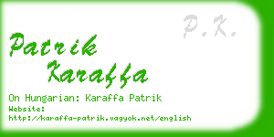 patrik karaffa business card